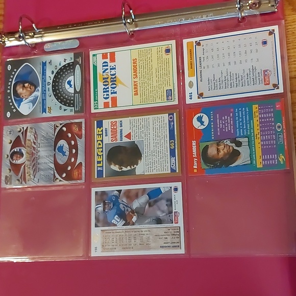 Set of 7 Barry Sanders Trading Cards - Picture 2 of 10